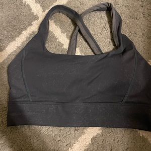 Curves and combat boots green crackle sports bra